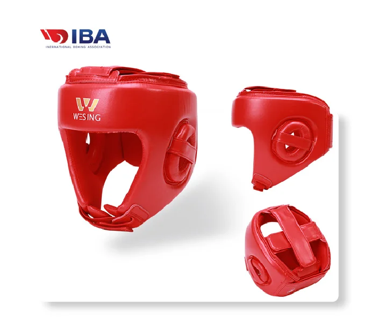 MORGAN WESING IBA Approved Leather Head Guard - Boxing Head Guard - RD