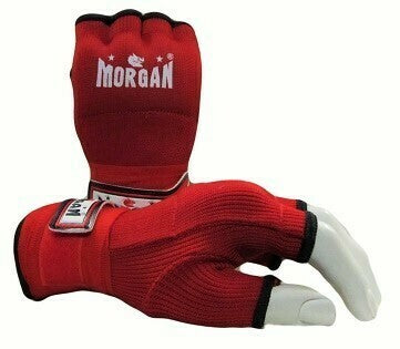 MORGAN Elasticated Easy Hand Wraps Muay Thai Boxing MMA UFC - Boxing Hand Wraps - BLACK