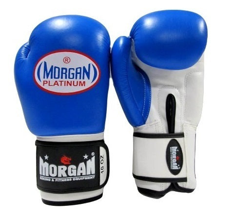 MORGAN V2 Platinum Leather Sparring Muay Thai Boxing Gloves - Boxing & Muay Thai - BLACK