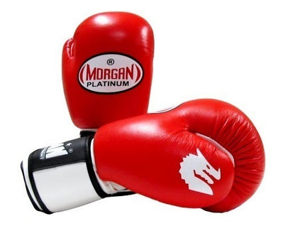 MORGAN V2 Platinum Leather Sparring Muay Thai Boxing Gloves - Boxing & Muay Thai - RED