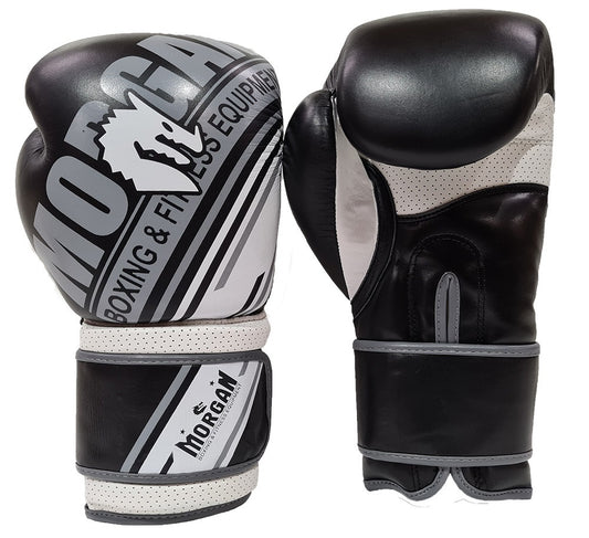 MORGAN Aventus Leather Boxing Gloves - Boxing & Muay Thai - BLACK