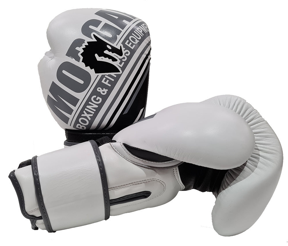 MORGAN Aventus Leather Boxing Gloves - Boxing & Muay Thai - white