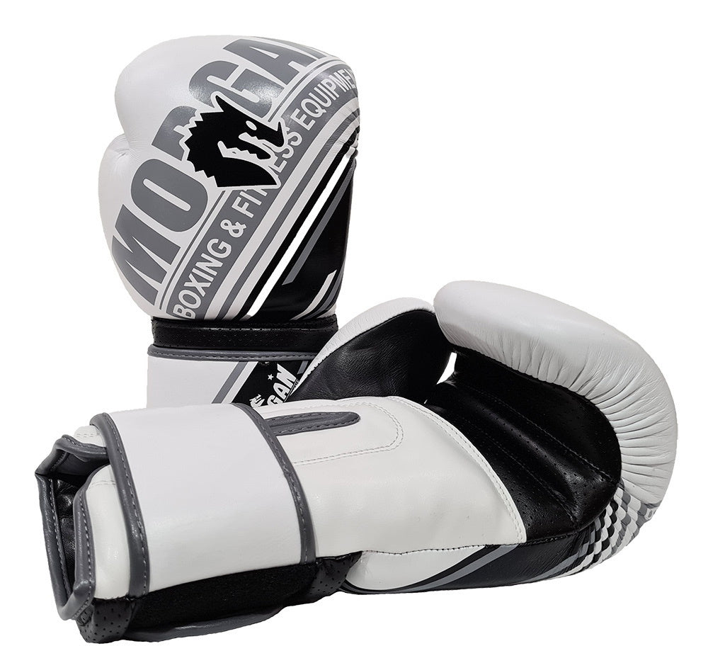 MORGAN Aventus Leather Boxing Gloves - Boxing & Muay Thai - white