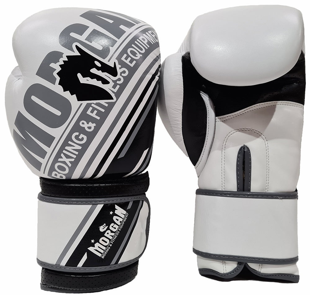 MORGAN Aventus Leather Boxing Gloves - Boxing & Muay Thai - white
