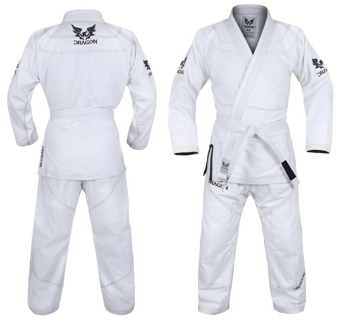 MORGAN DRAGON V2 450Gsm BJJ Gi - IBJJF Approved (White) - BJJ Gi