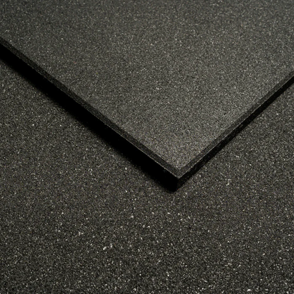 MORGAN Commercial Grade Rubber Floor Tiles | Black (1m X 1m X 15mm)