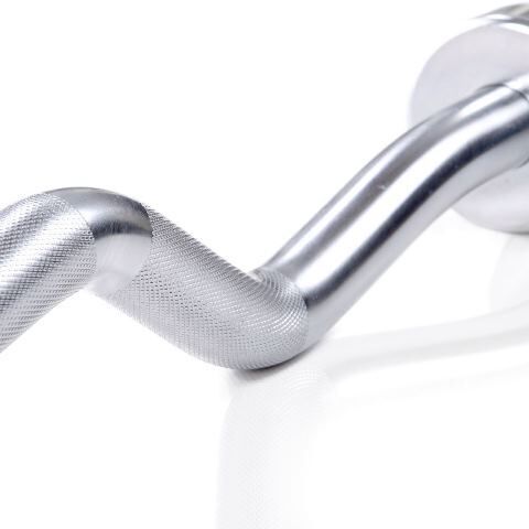 MORGAN Dlx Harden Chrome Curl Bar 250kg Max Capacity