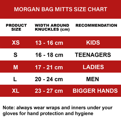MORGAN Classic Bag MUAY THAI Boxing Training Mitts - Boxing & Muay Thai - RED/BLACK