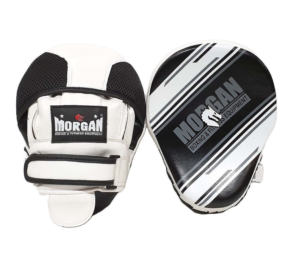 MORGAN AVENTUS Genuine Leather Boxing Focus Pads MITTS (PAIR) Pre-Bent