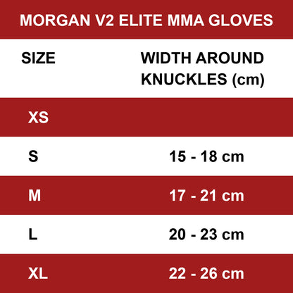 MORGAN V2 Elite Leather PRO MMA UFC Fight Gloves - MMA Training Gear
