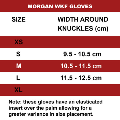 MORGAN Wkf Style Karate Gloves - Forearm Protection - Blue