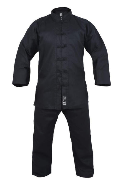 MORGAN YAMASAKI Kung Fu Martial Arts Uniforms (Black Trim) - 10Oz