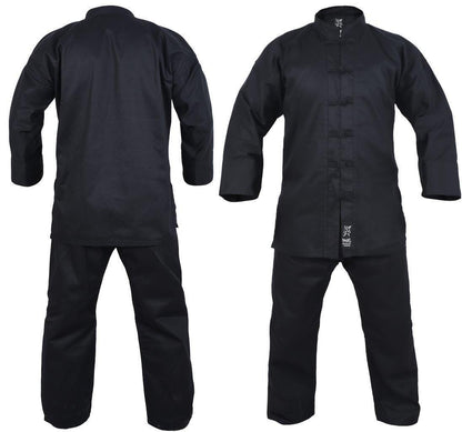 MORGAN YAMASAKI Kung Fu Martial Arts Uniforms (Black Trim) - 10Oz