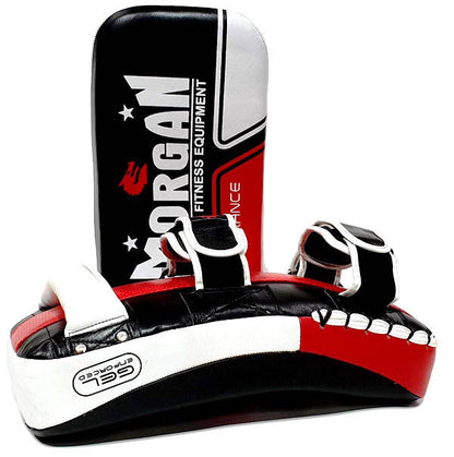 MORGAN Endurance Gel Leather Curved Thai Pads (Pair)