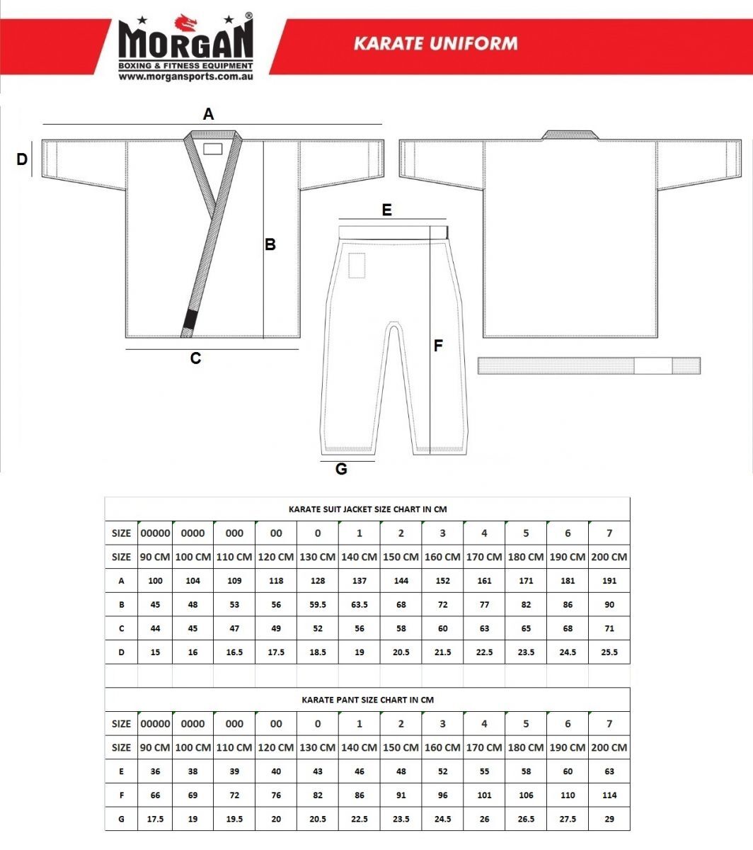 MORGAN DRAGON Karate GI Uniform(Black) - 8Oz - Karate Uniform