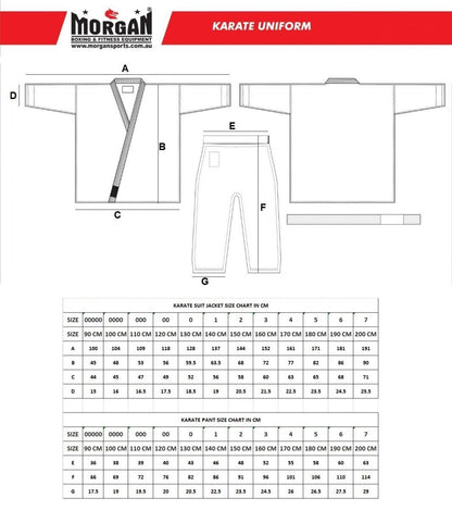 MORGAN DRAGON Karate Salt & Pepper Uniform (8Oz) - Karate Uniform