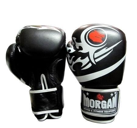 MORGAN Elite Boxing & Muay Thai Leather Gloves (8 -12 & 16Oz) - Fluro Pink