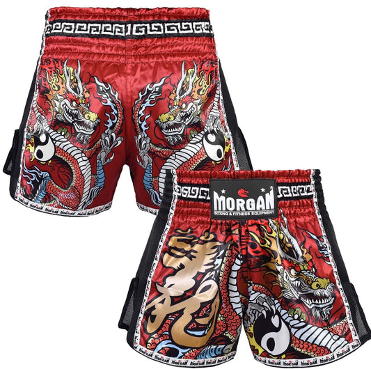 MORGAN Red Dragon Muay Thai Shorts - Boxing & MMA Shorts