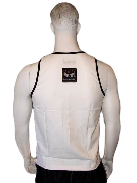MORGAN BOXING MUAY THAI MMA Training Singlet - White - Boxing & MMA Shorts