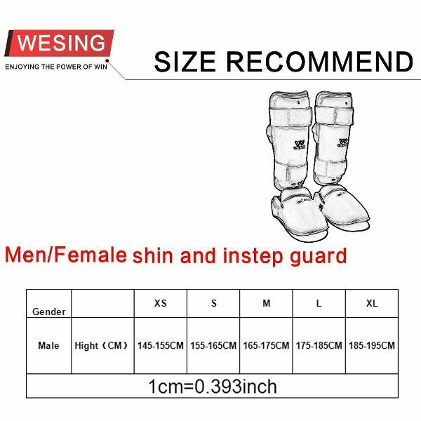 MORGAN WKF Approved Shin Guard Protector & Instep - Shin Guards - RED