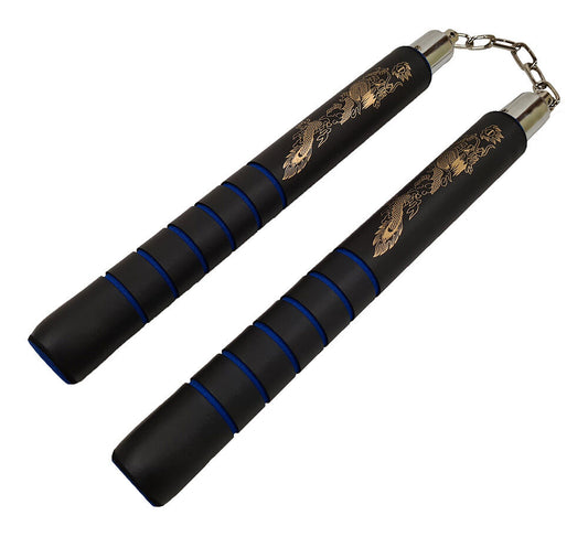 MORGAN Foam Training Nunchaku [Black/Blue]