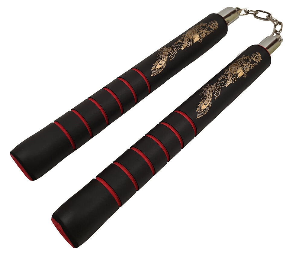 MORGAN Foam Training Nunchaku [Black/Blue]
